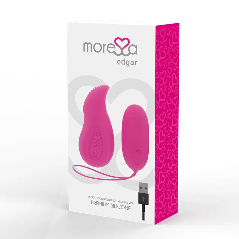 MORESSA - EDGAR SET DUO HUEVO REMOTO Y MANDO CON VIBRACIÓN INCORPORADA PREMIUM SILICONE CONTROL REMOTO MORESSA