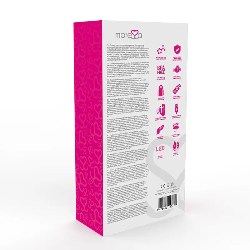 MORESSA - EDGAR SET DUO HUEVO REMOTO Y MANDO CON VIBRACIÓN INCORPORADA PREMIUM SILICONE CONTROL REMOTO MORESSA