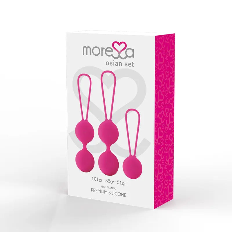 MORESSA - OSIAN SET PREMIUM SILICONA ROSA (Osian One - 51 g | Osian Two - 101 g | Osian Three 85 g) MORESSA