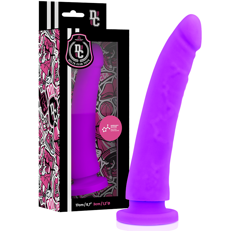 DELTA CLUB - DILDO REALISTA LILA SILICONA MEDICA 17 CM -O- 3 CM DELTACLUB