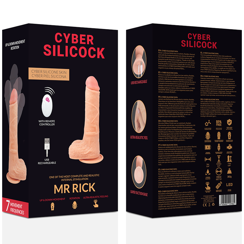 CYBER SILICOCK - REALISTICO CONTROL REMOTO MR RICK 20.9 CM -O- 4 CM CYBER SILICOCK