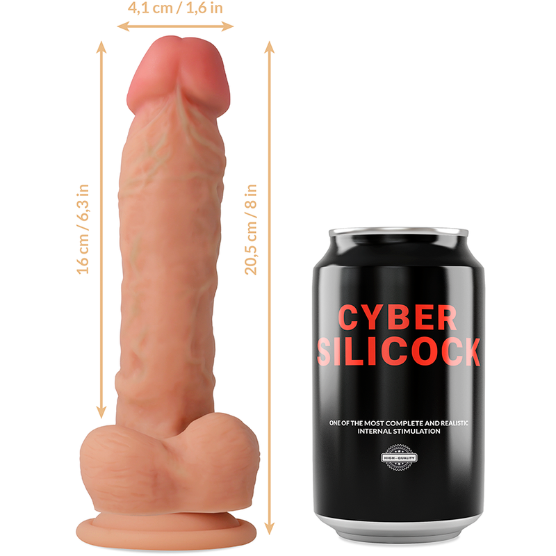 CYBER SILICOCK - ARNÉS SILICONA LÍQUIDA MAGNUS 20.5 CM -O- 4.1 CM CYBER SILICOCK