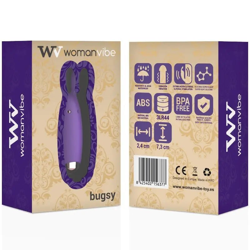 WOMANVIBE - BUGSY ESTIMULADOR RABBIT SILICONA WOMANVIBE