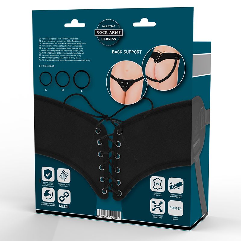 ROCKARMY - ARNÉS AJUSTABLE Y ANILLOS FLEXIBLES ROCK ARMY