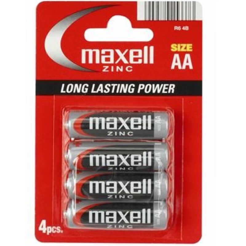 MAXELL - PILA SALINA MANGANESO AA R6 BLISTER*4 MAXELL
