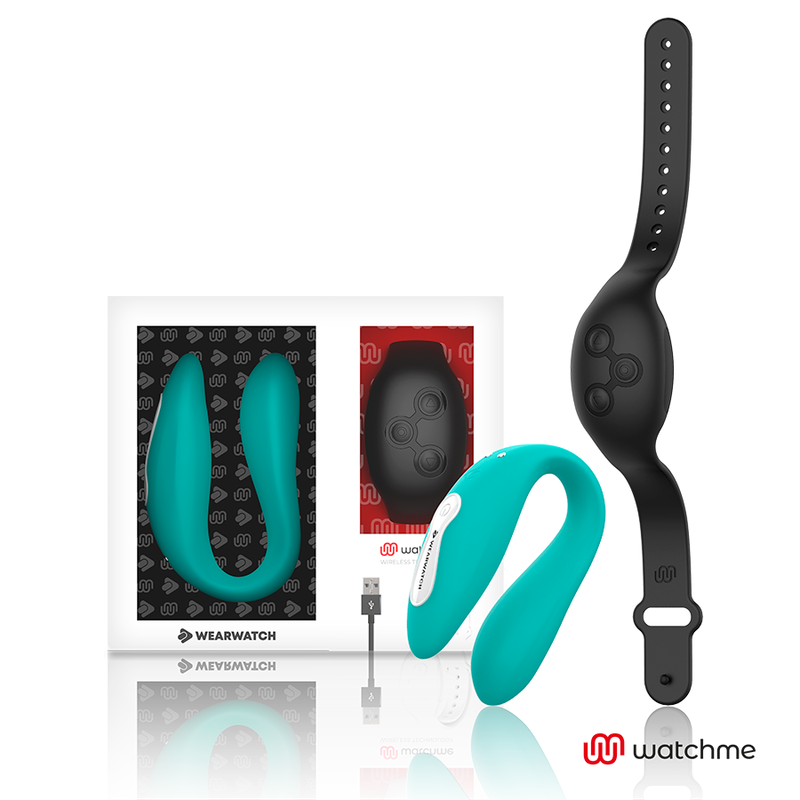 WEARWATCH - VIBRADOR DUAL TECHNOLOGY WATCHME AGUAMARINA / AZABACHE WEARWATCH