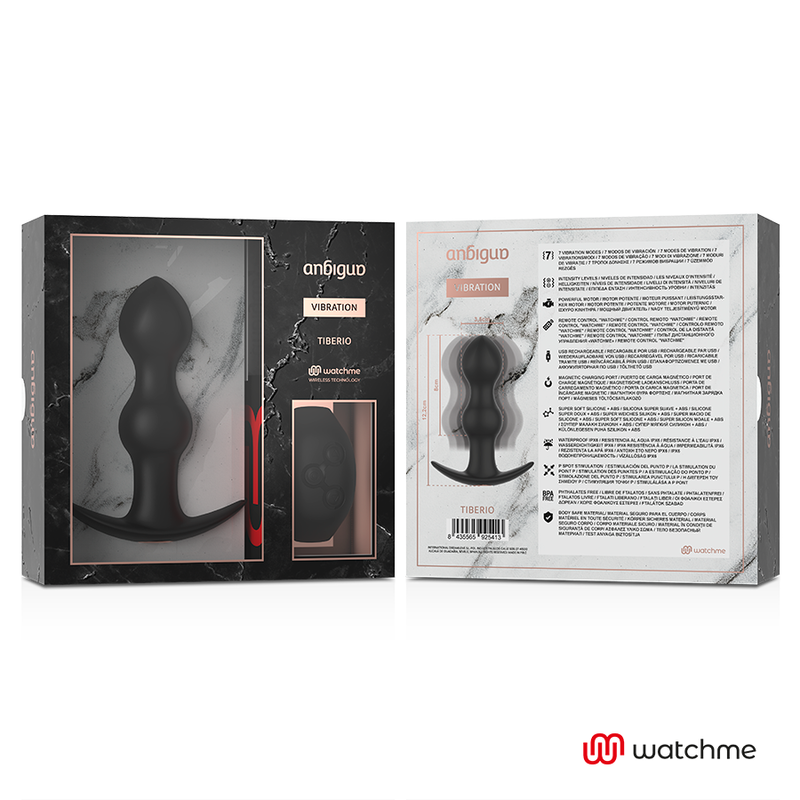 ANBIGUO - WATCHME CONTROL REMOTO PLUG VIBRADOR ANAL TIBERIO ANBIGUO