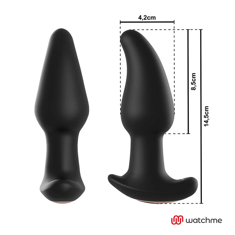 ANBIGUO - WATCHME CONTROL REMOTO PLUG ANAL VIBRADOR CON ROTACIÓN DE PERLAS AMADEUS ANBIGUO