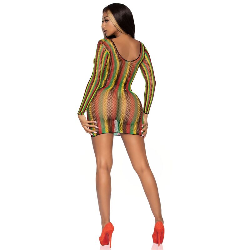 LEG AVENUE - MINIVESTIDO DE RED RASTAS TALLA ÚNICA LEG AVENUE DRESSES