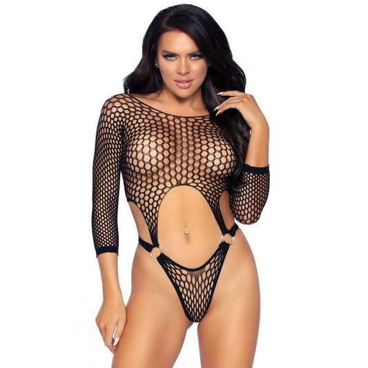 LEG AVENUE - BODY TANGA DE MANGA LARGA TALLA UNICA BLANCO LEG AVENUE BODYSTOCKINGS