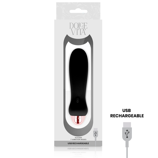 DOLCE VITA - VIBRADOR RECARGABLE FIVE NEGRO 7 VELOCIDADES DOLCE VITA