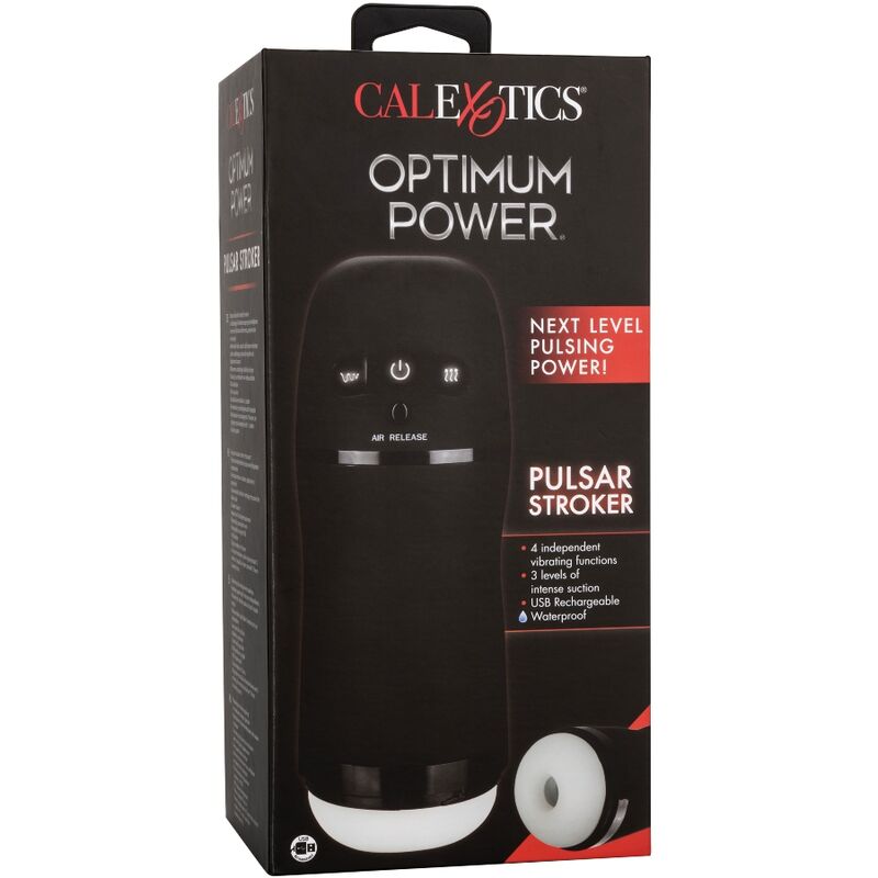 CALEXOTICS - OPTIMUM POWER MASTURBADOR CON VIBRACIÓN Y SUCCIÓN CALEXOTICS