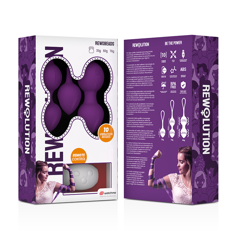 REWOLUTION - REWOBEADS BOLAS VIBRADORAS CONTROL REMOTO CON TECNOLOGIA WATCHME REWOLUTION