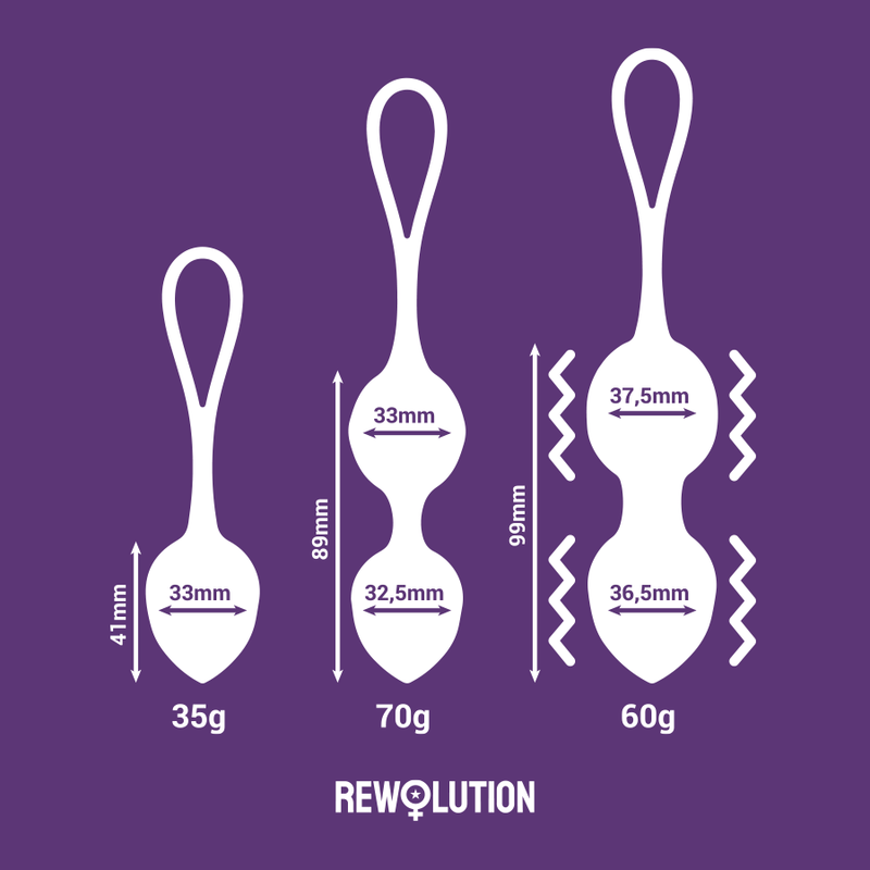 REWOLUTION - REWOBEADS BOLAS VIBRADORAS CONTROL REMOTO CON TECNOLOGIA WATCHME REWOLUTION