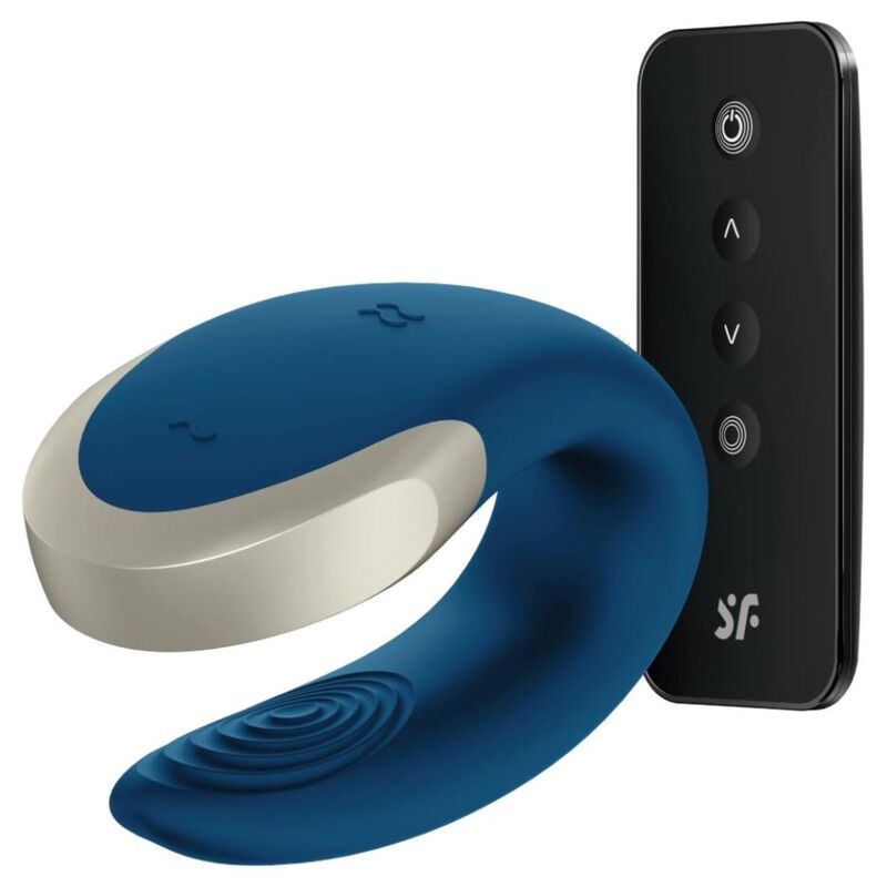 SATISFYER - APP DOUBLE LOVE VIBRADOR PAREJAS LUXURY AZUL SATISFYER PARTNER