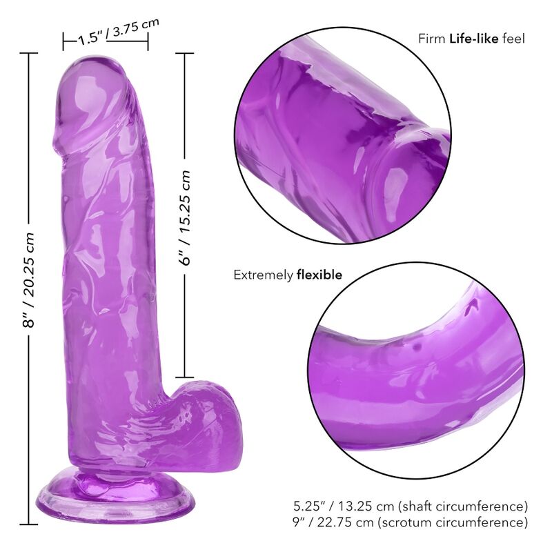 CALEXOTICS - SIZE QUEEN DILDO LILA 15.3 CM CALEXOTICS