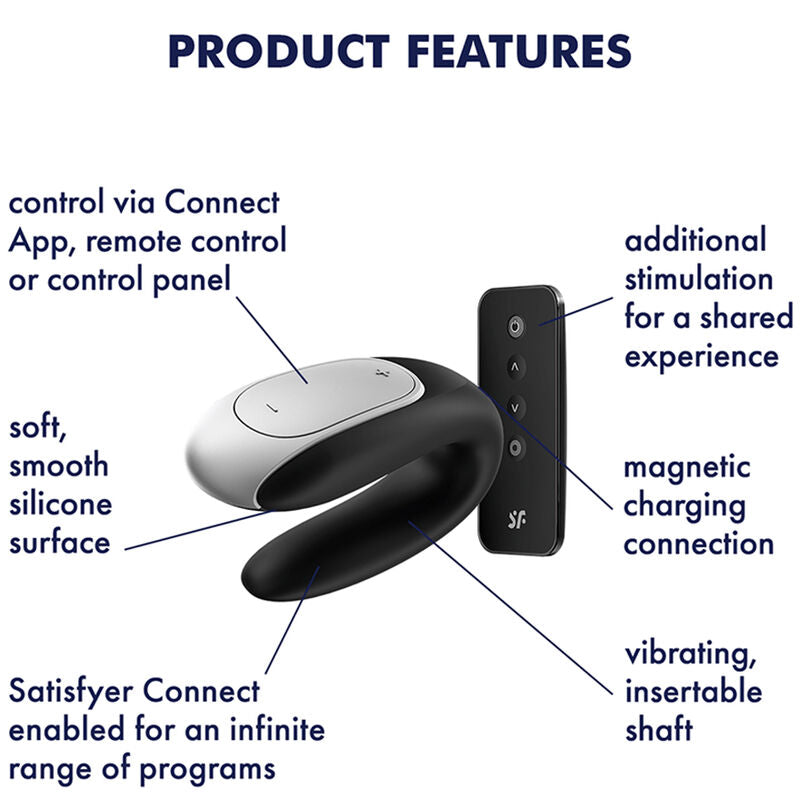 SATISFYER - DOUBLE FUN PARTNER VIBRADOR NEGRO SATISFYER CONNECT
