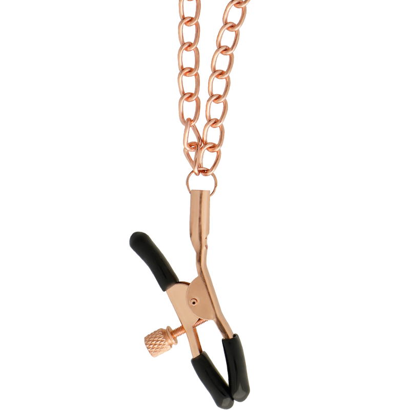 BEGME - BLACK EDITION COLLAR CON CADENAS Y PINZAS PEZONES CON FORRO DE NEOPRENO BEGME BLACK EDITION