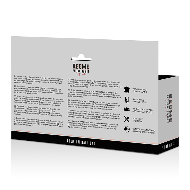 BEGME - BLACK EDITION MORDAZA CUERO VEGANO BEGME BLACK EDITION