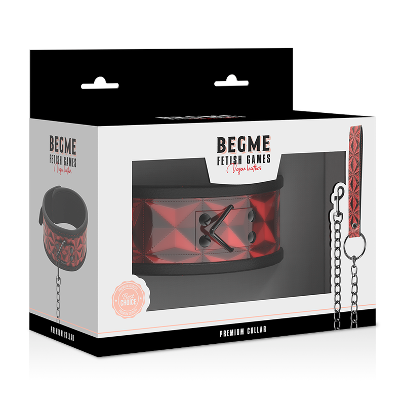 BEGME - RED EDITION COLLAR CUERO VEGANO CON FORRO DE NEOPRENO BEGME RED EDITION