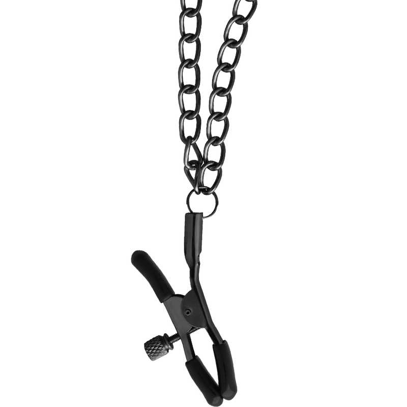 BEGME - RED EDITION COLLAR CON CADENAS Y PINZAS PEZONES CON FORRO DE NEOPRENO BEGME RED EDITION