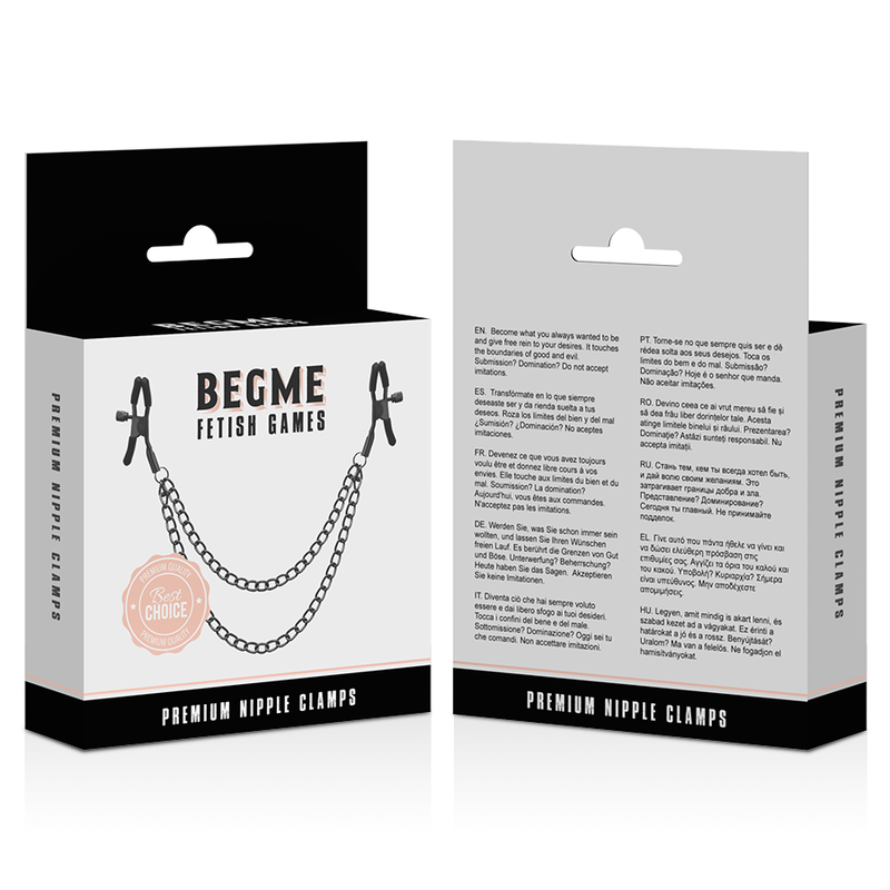 BEGME - RED EDITION PINZAS PEZONES CON CADENA BEGME RED EDITION