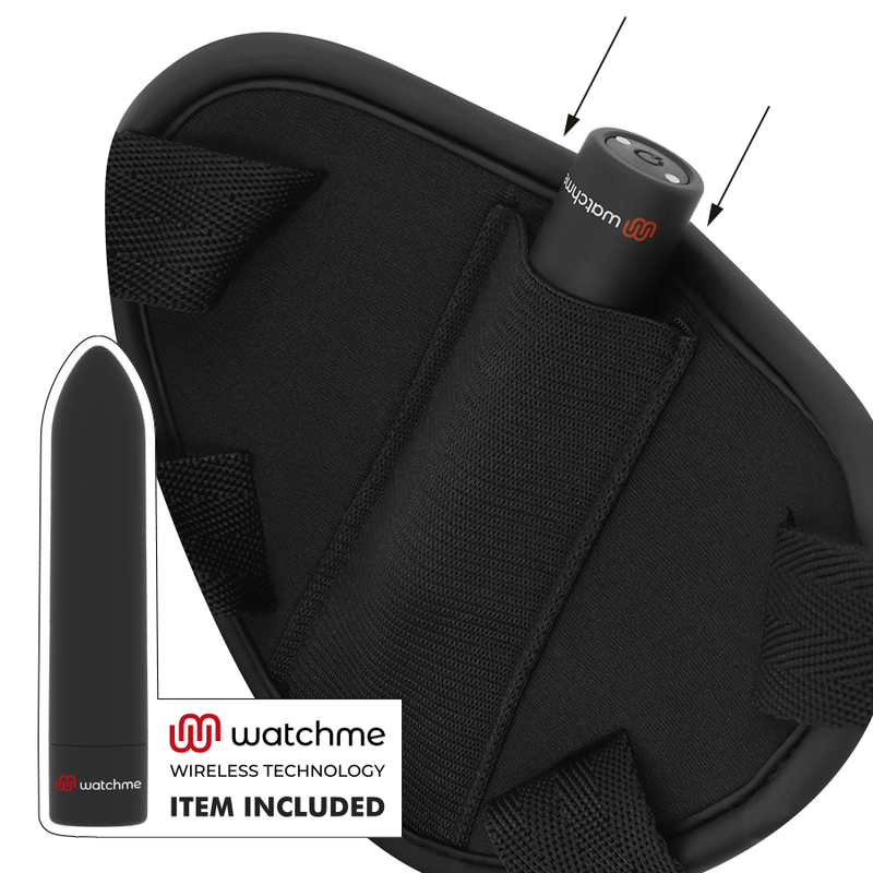 FETISH SUBMISSIVE CYBER STRAP - ARNÉS CON DILDO Y BALA CONTROL REMOTO TECNOLOGÍA WATCHME L FETISH SUBMISSIVE