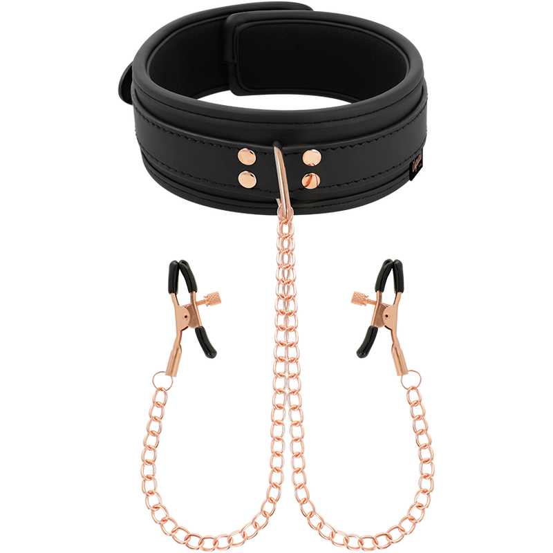 COQUETTE CHIC DESIRE - FANTASY COLLAR CON PINZAS PEZONES CON FORRO DE NEOPRENO COQUETTE FANTASY