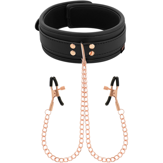 COQUETTE CHIC DESIRE - FANTASY COLLAR CON PINZAS PEZONES CON FORRO DE NEOPRENO COQUETTE FANTASY