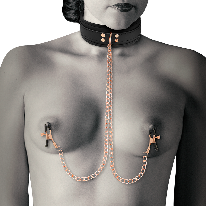 COQUETTE CHIC DESIRE - FANTASY COLLAR CON PINZAS PEZONES CON FORRO DE NEOPRENO COQUETTE FANTASY