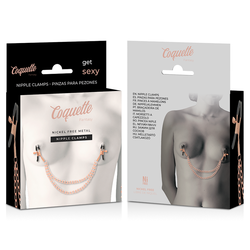 COQUETTE CHIC DESIRE - FANTASY PINZAS METALICAS PEZONES CON CADENA COQUETTE FANTASY