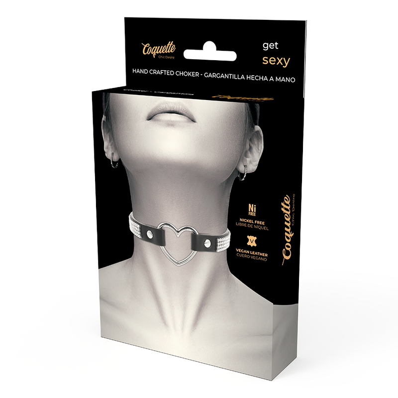 COQUETTE CHIC DESIRE - CHOKER CUERO VEGANO CORAZON COQUETTE ACCESSORIES