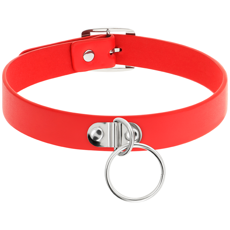 COQUETTE CHIC DESIRE - COLLAR CUERO VEGANO ROJO ACCESORIO WOMAN FETISH COQUETTE ACCESSORIES