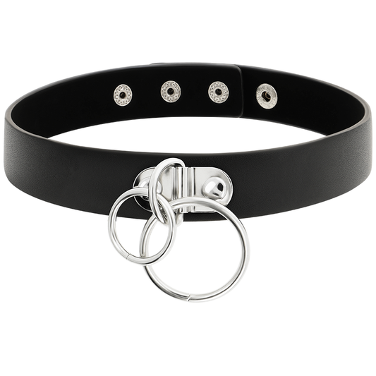 COQUETTE CHIC DESIRE - CHOKER CUERO VEGANO DOBLE ANILLA COQUETTE ACCESSORIES