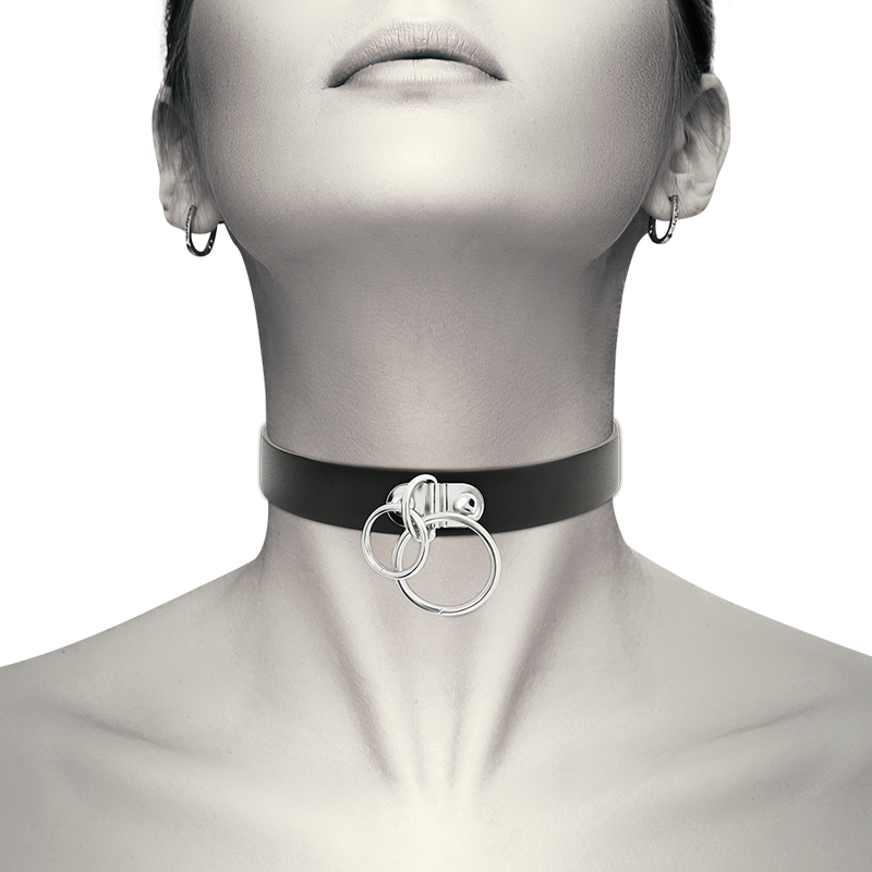 COQUETTE CHIC DESIRE - CHOKER CUERO VEGANO DOBLE ANILLA COQUETTE ACCESSORIES