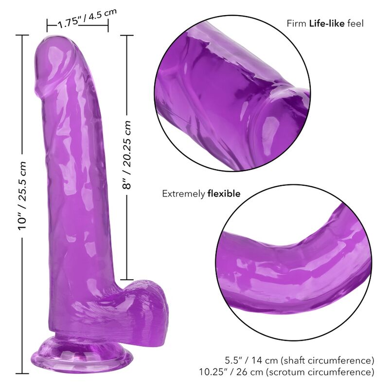 CALEXOTICS - SIZE QUEEN DILDO LILA 20.3 CM CALEXOTICS