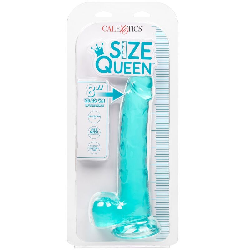 CALEXOTICS - SIZE QUEEN DILDO AZUL 20.3 CM CALEXOTICS