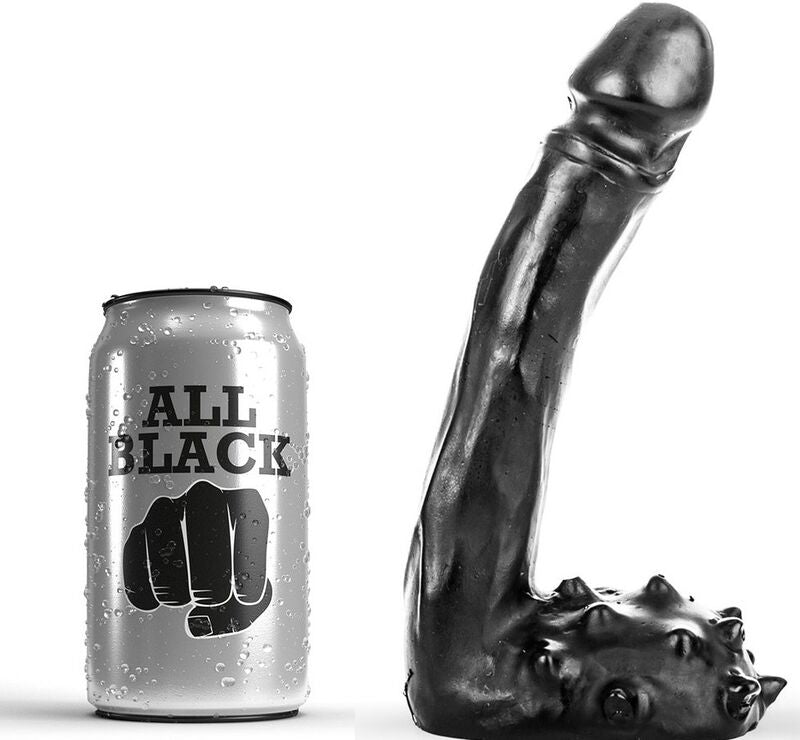 ALL BLACK - DILDO REALISTICO 19 CM ALL BLACK