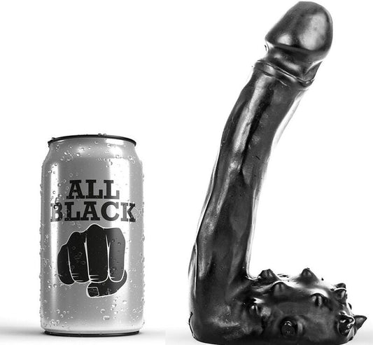 ALL BLACK - DILDO REALISTICO 19 CM ALL BLACK