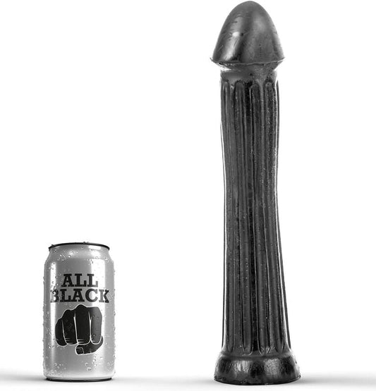 ALL BLACK - PLUG DILDO 31 CM ALL BLACK