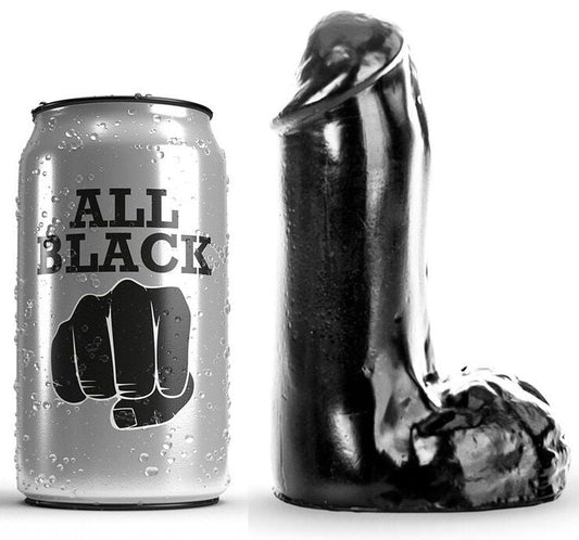 ALL BLACK - DILDO REALISTICO 13 CM ALL BLACK