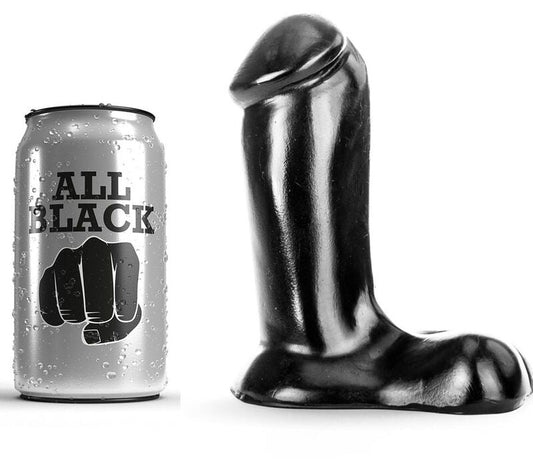 ALL BLACK - DILDO REALISTICO 14 CM ALL BLACK