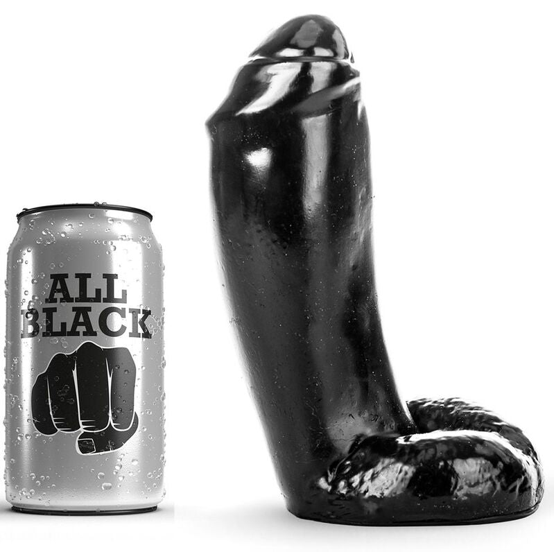 ALL BLACK - DILDO REALISTICO 18 CM ALL BLACK