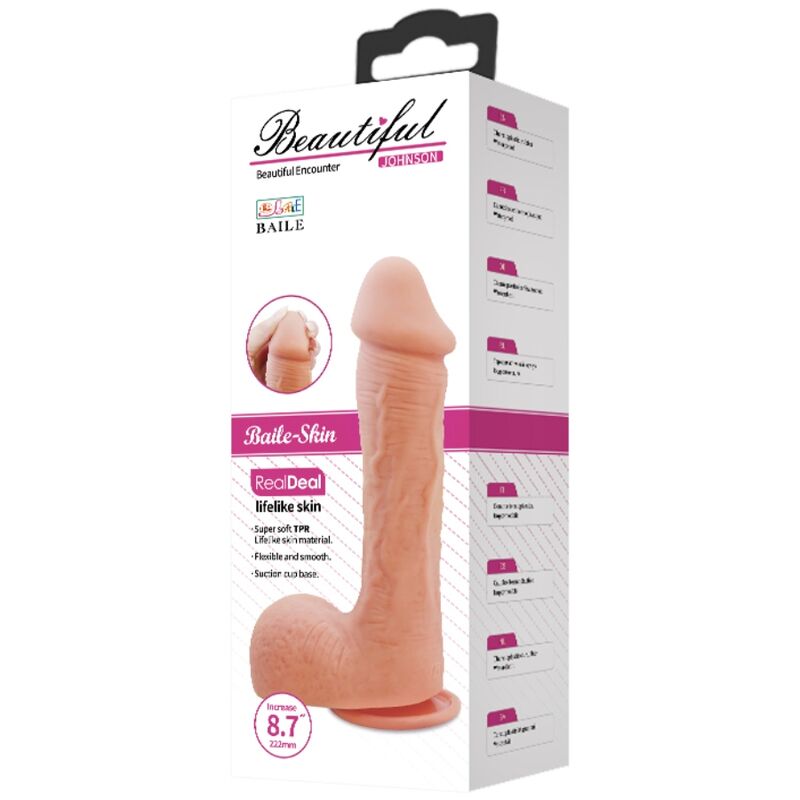 BAILE - DILDO JOHNSON PIEL REALISTA 22 CM BAILE DILDOS