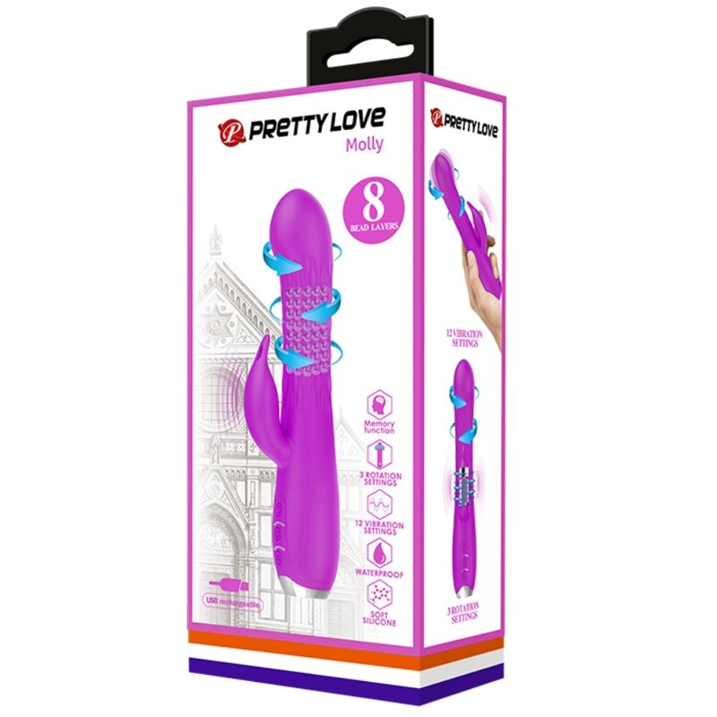 PRETTY LOVE - MOLLY VIBRADOR CON ROTACION RECARGABLE PRETTY LOVE