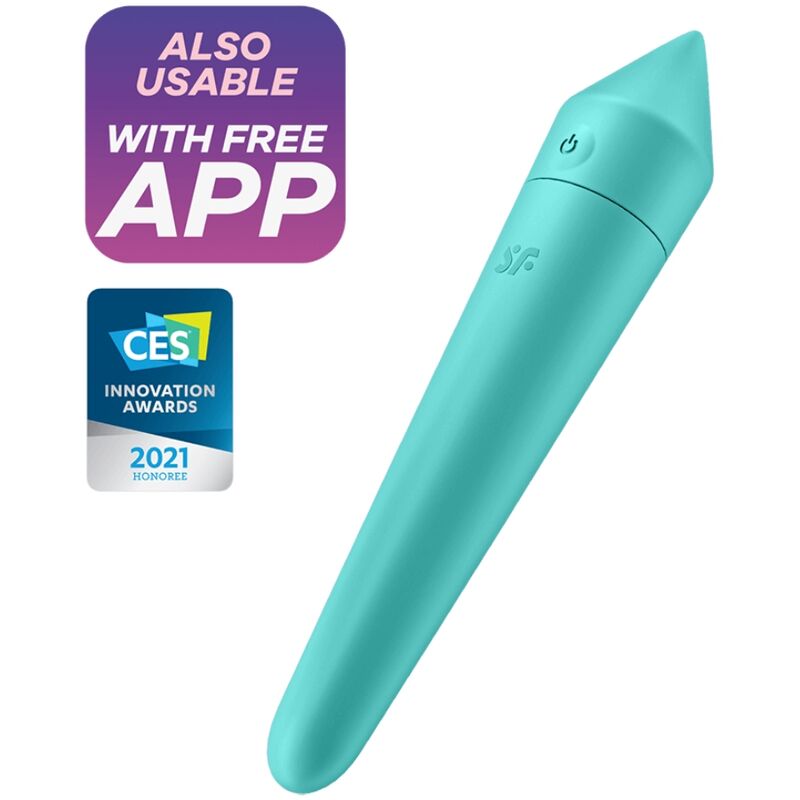 SATISFYER - ULTRA POWER BULLET 8 BALA VIBRADORA TURQUESA SATISFYER CONNECT