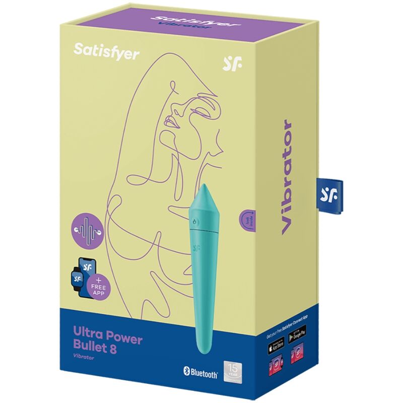 SATISFYER - ULTRA POWER BULLET 8 BALA VIBRADORA TURQUESA SATISFYER CONNECT