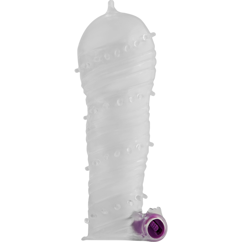 OHMAMA - FUNDA PENE TEXTURADA CON BALA VIBRADORA PUNTA ANCHA OHMAMA