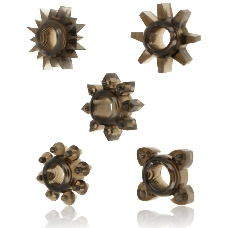 OHMAMA - SET 5 ANILLOS SILICONA TESTICULOS Y PENE OHMAMA
