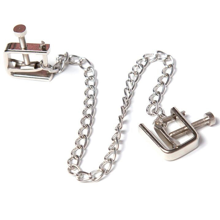 OHMAMA FETISH - PINZAS METALICAS TORNILLO CON CADENA OHMAMA FETISH